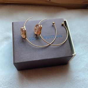 Authentic Louis Vuitton gold hoops